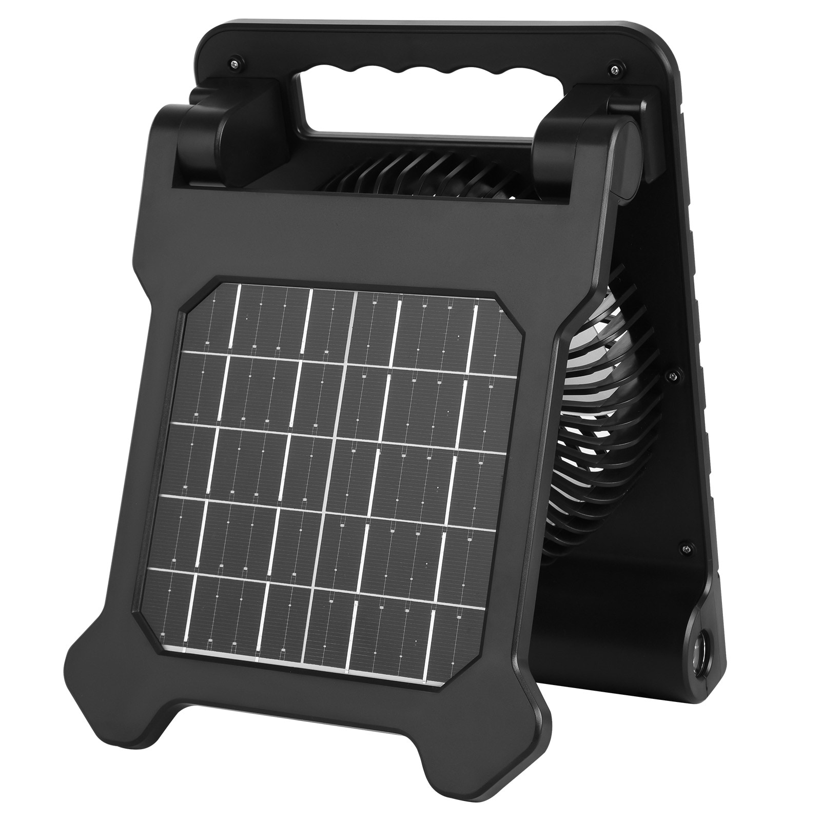 Portable Solar Fan With Led Lantern And Rechargeable Battery_voghion.com